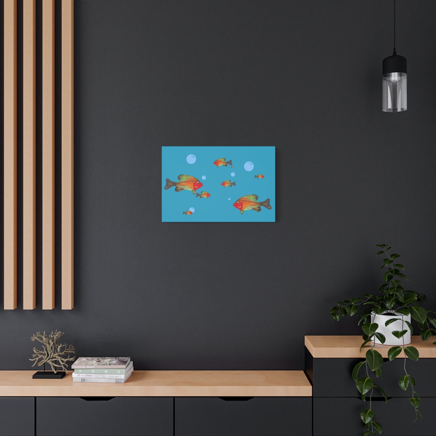 Colorful Fish Canvas Wall Art - Vibrant Tropical Underwater Scene