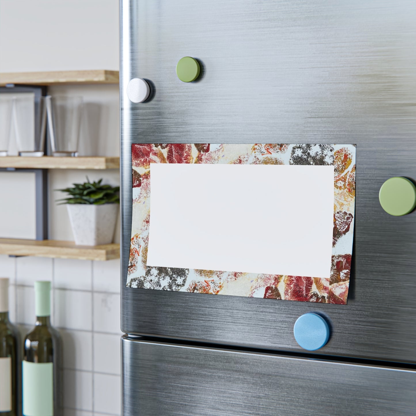 Red and Cream Floral Sticky Notes