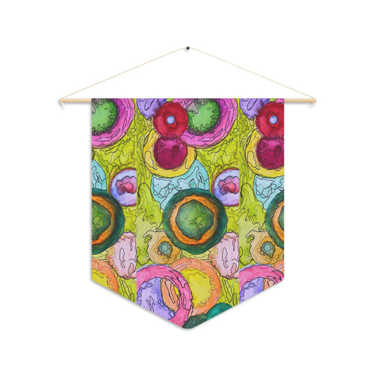 Colorful Pennant Wall Art, Whimsical Home Decor, Vibrant Room Accent, Cheerful Party Banner, Festive Gift Idea, Boho Style