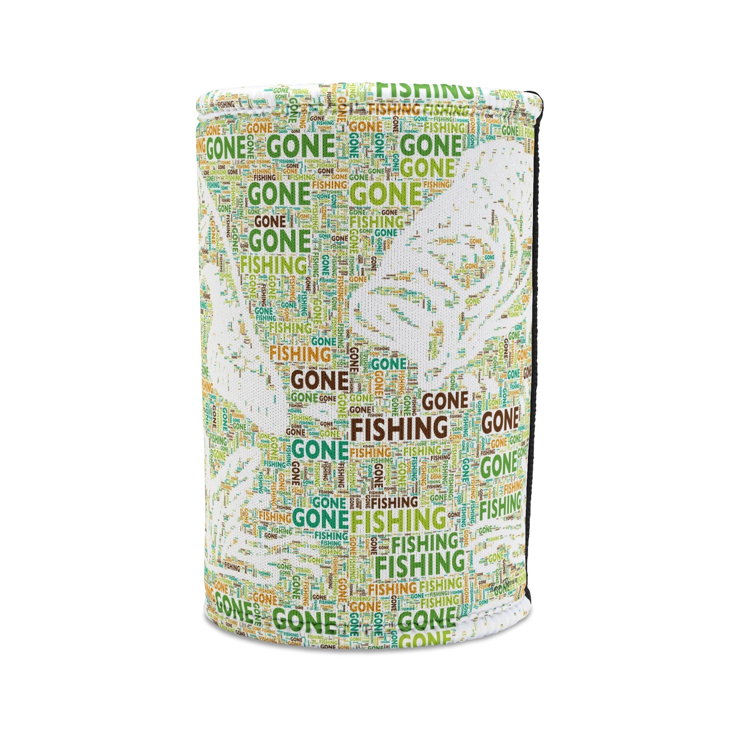Copy of Bass Fishing Enthusiast Stubby Cooler - 'Gone Fishing' Design