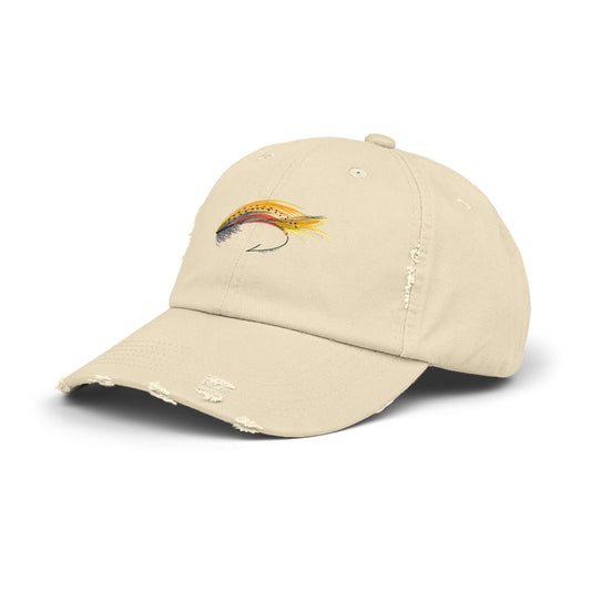 Fly Fishing Lure Unisex Distressed Cap