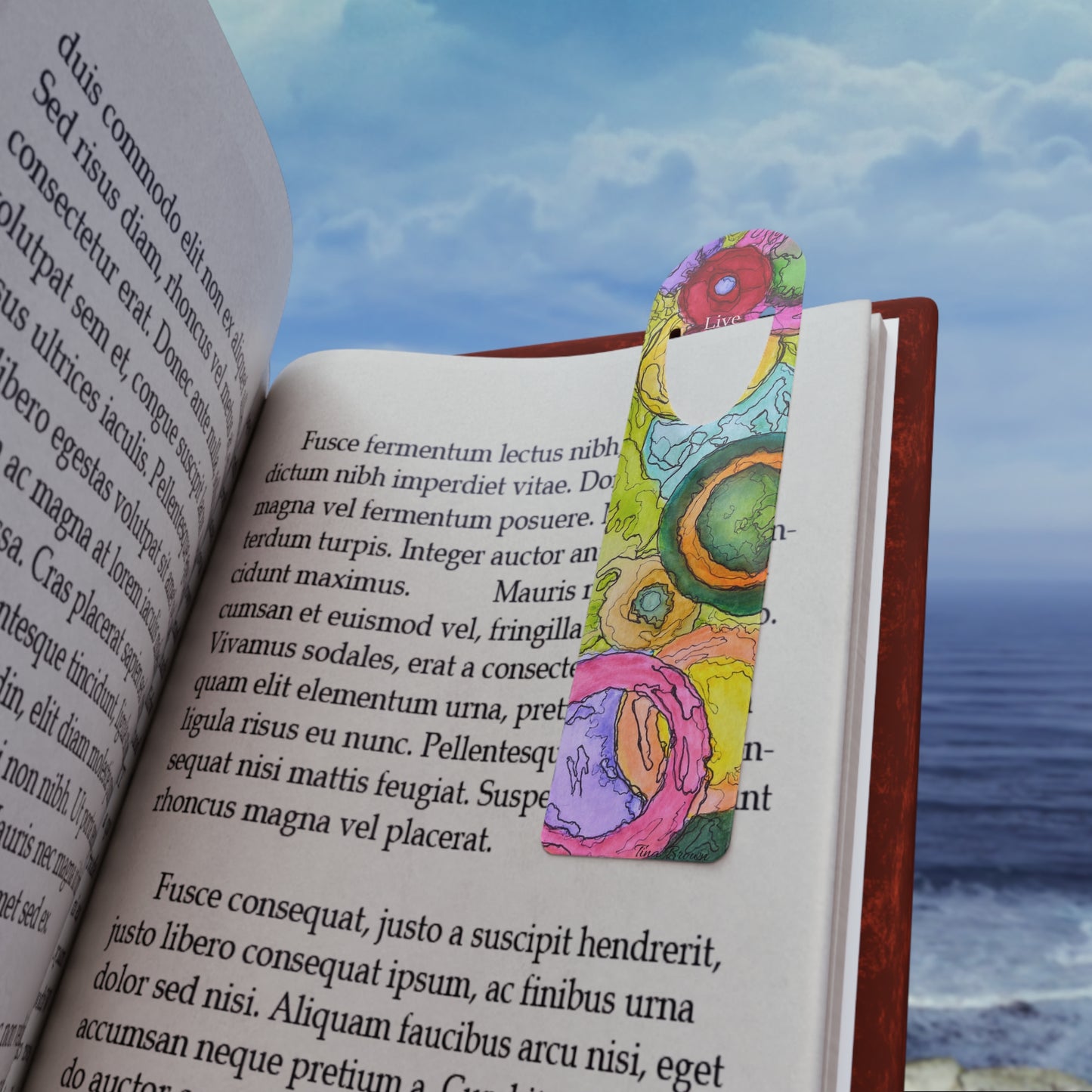 Vibrant Artistic Bookmark, Colorful Reading Accessory, Perfect for Birthdays, Book Clubs, or Holidays