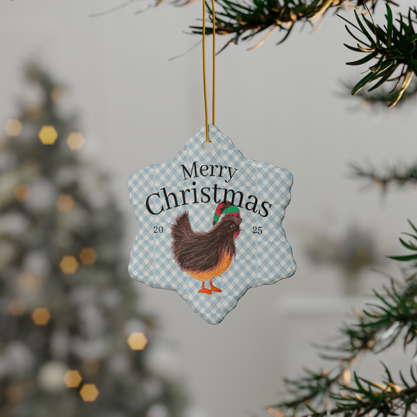 Holiday Chicken Ornament