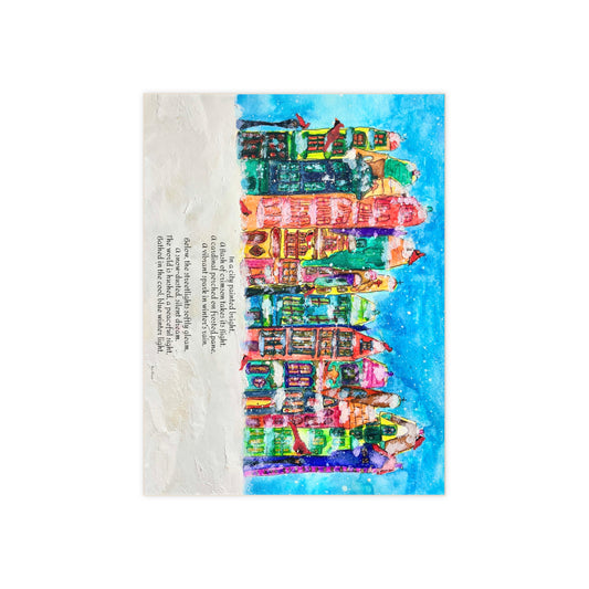 Vibrant Ceramic Photo Tile for Home Decor, Wall Art, Gift Idea, Holiday Decoration, Colorful Landscape, Art Tile