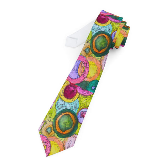 Vibrant Artistic Necktie, Colorful Tie for Men, Unique Gift for Him, Formal Wear Accessory, Wedding Tie, Party Tie