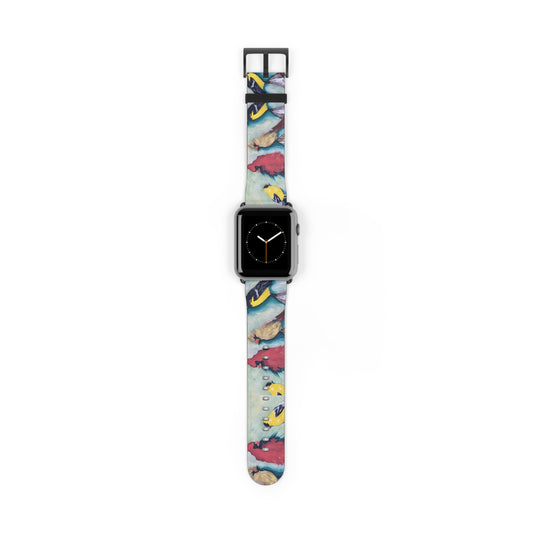 The Birds on a Fence Watch Band - Artistic Watchband