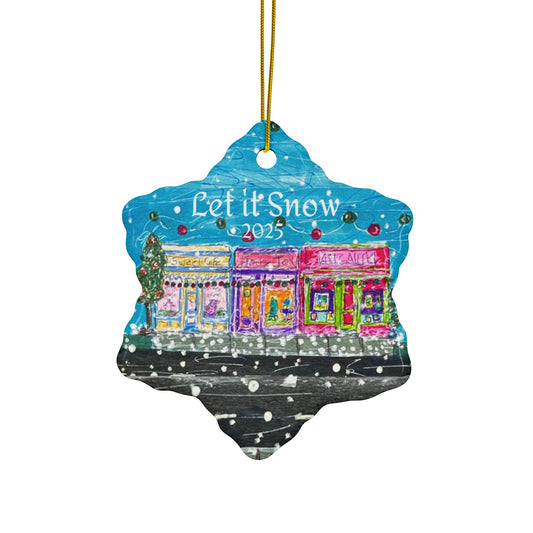 Snowy Village Ornament