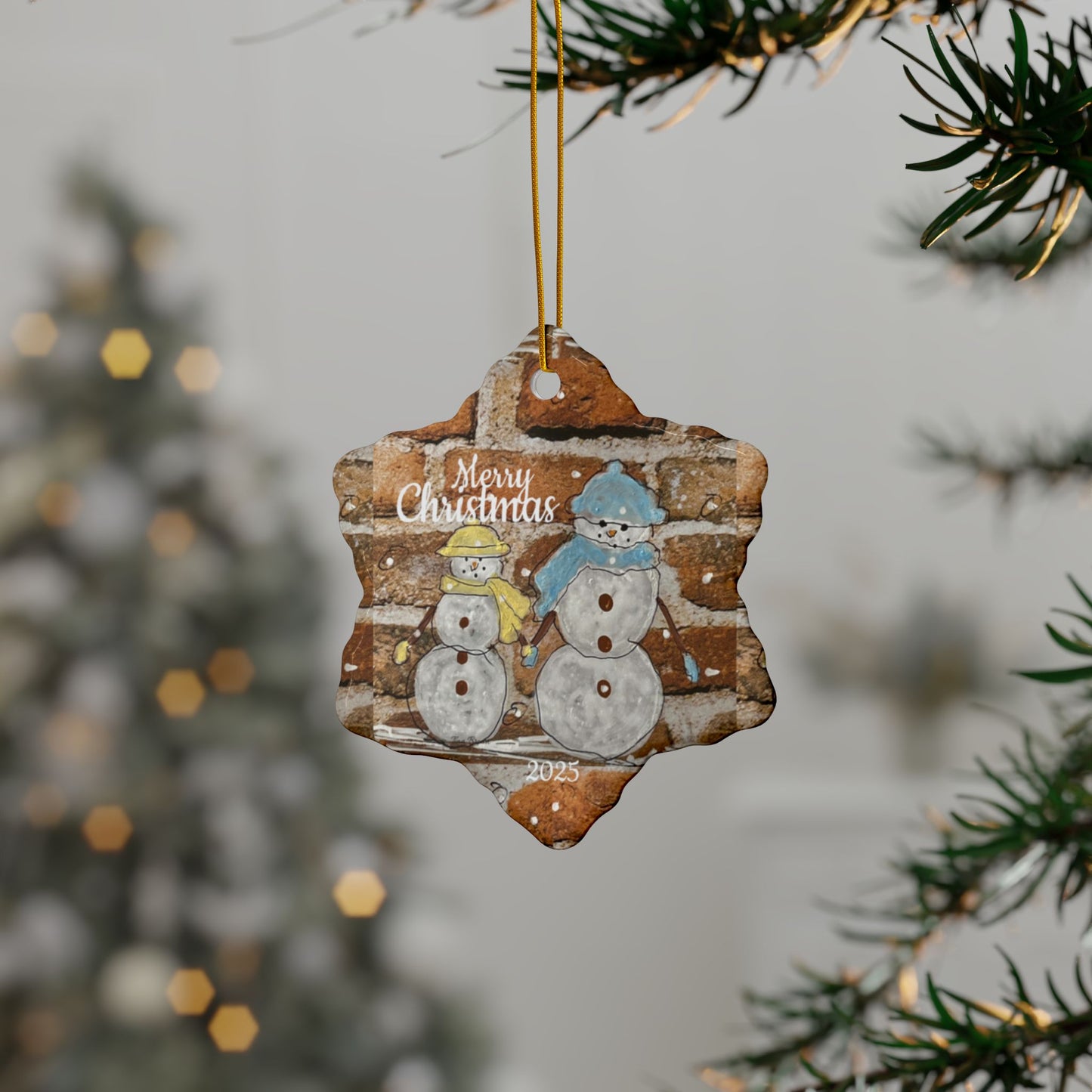 Twin Snowman Ornament