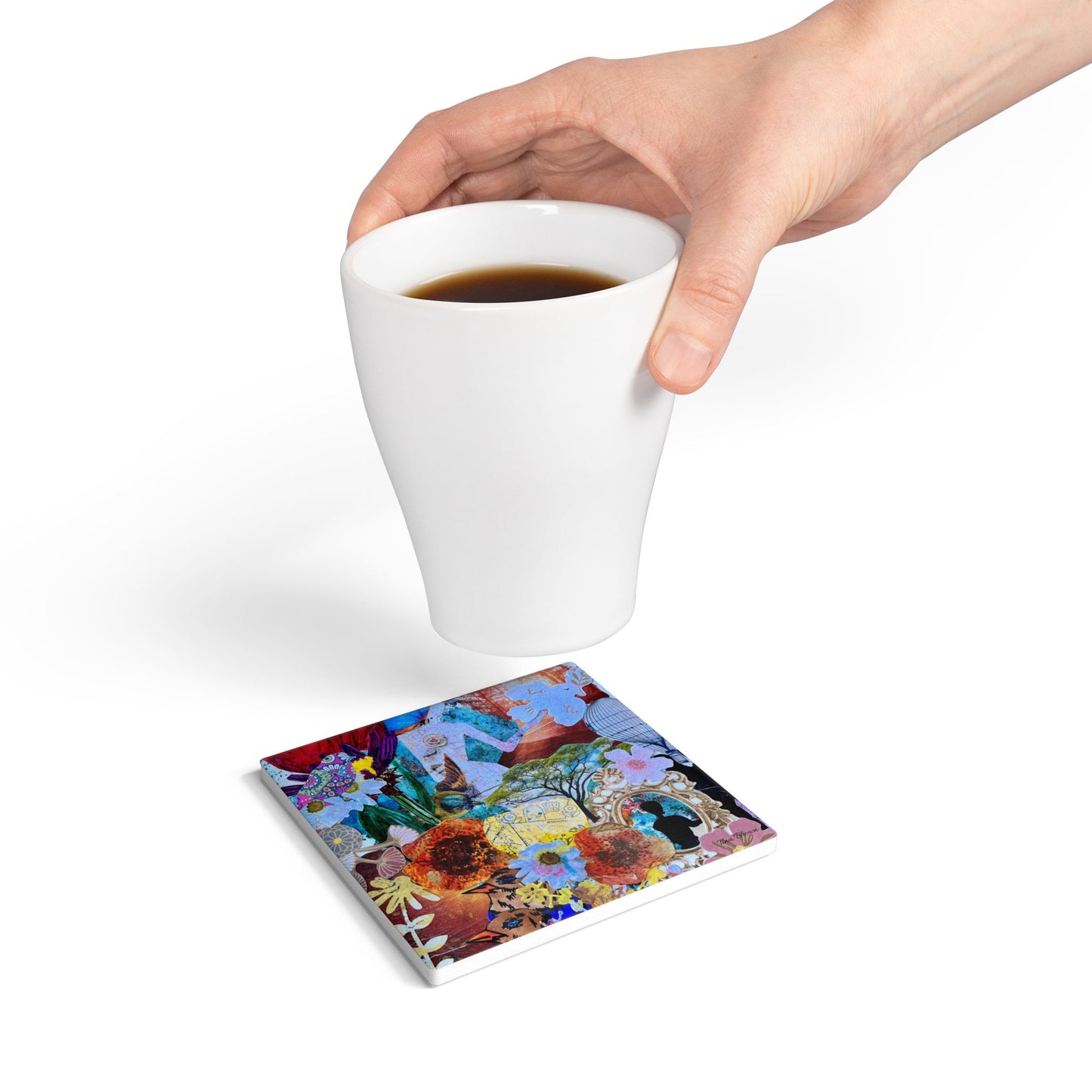 Floral Collage Coaster