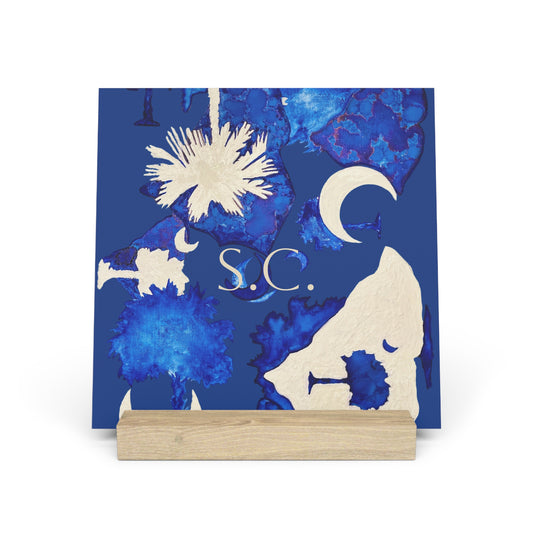 Elegant South Carolina Gallery Board with Stand for Home Decor