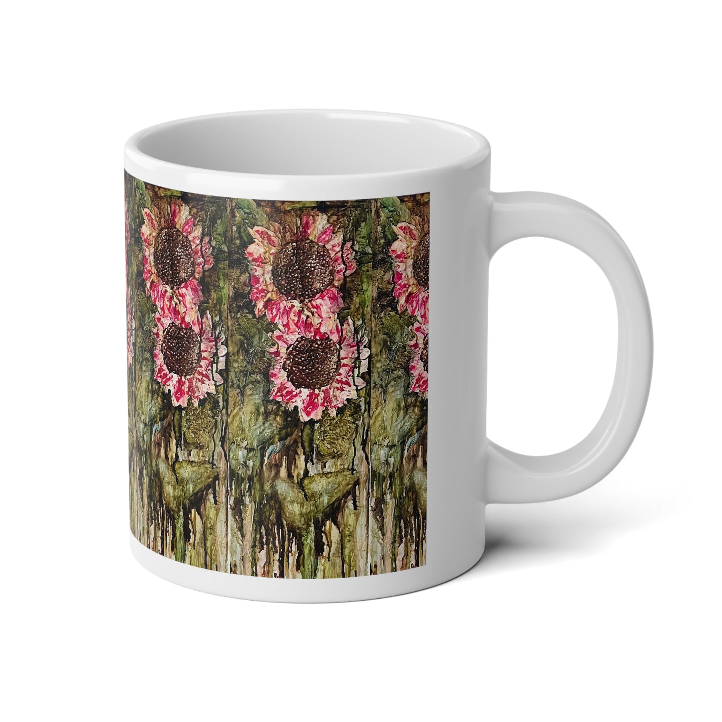 Sunflower Artsy Jumbo Mug, 20oz