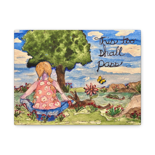 This To Shall Pass Art Print Matte Canvas, Stretched, 1.25"