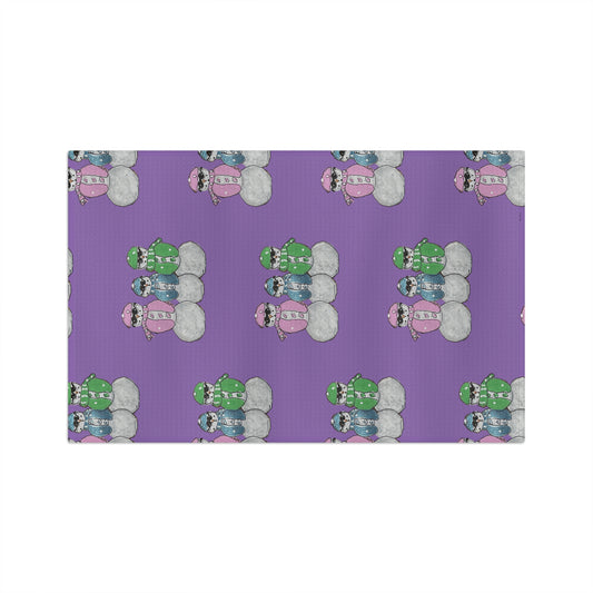 Fun Snowman Microfiber Tea Towel, Holiday Kitchen Decor, Gift for Hostess, Festive Home Accessory, Winter Holiday Decoration