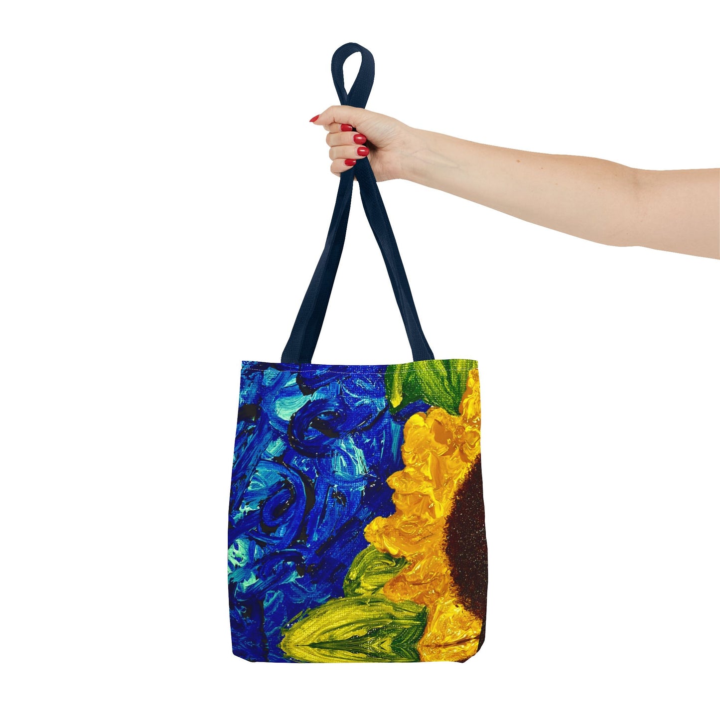 Vibrant Sunflower Tote Bag, Floral Shopping Bag, Summer Beach Tote, Eco-Friendly Purse, Gift for Art Lovers