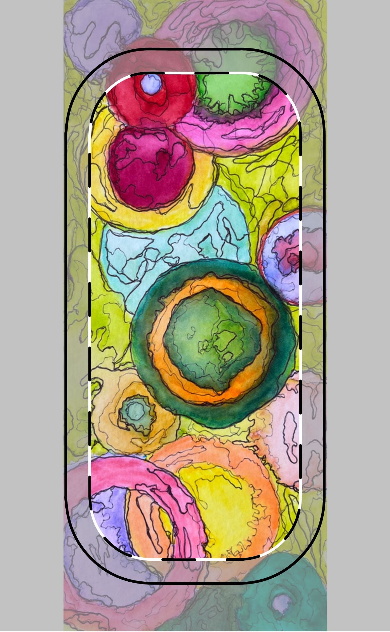 Colorful Watercolor Phone Stand,