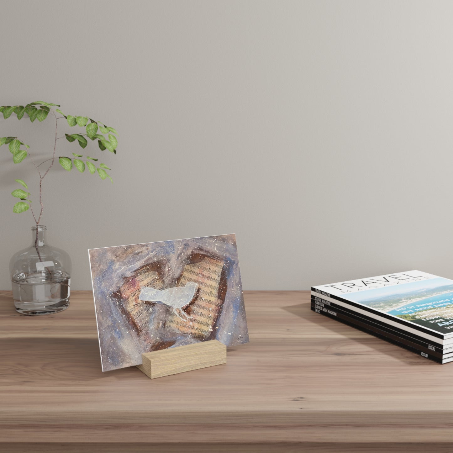 Song Bird Art Print on Stand, Home Decor, Desk Decor, Perfect for Events