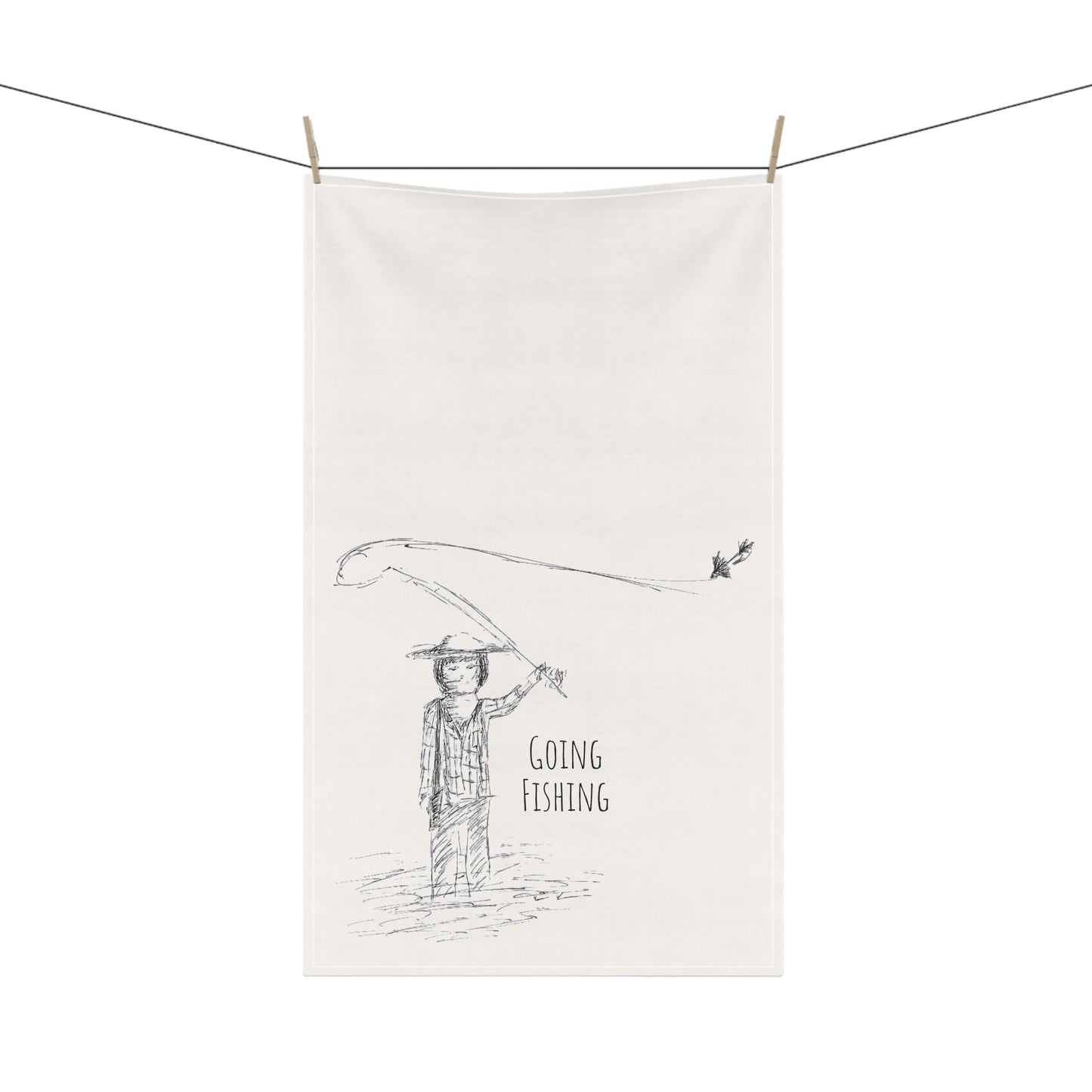 Fishermen Artsy Tea Towels (cotton, poly)