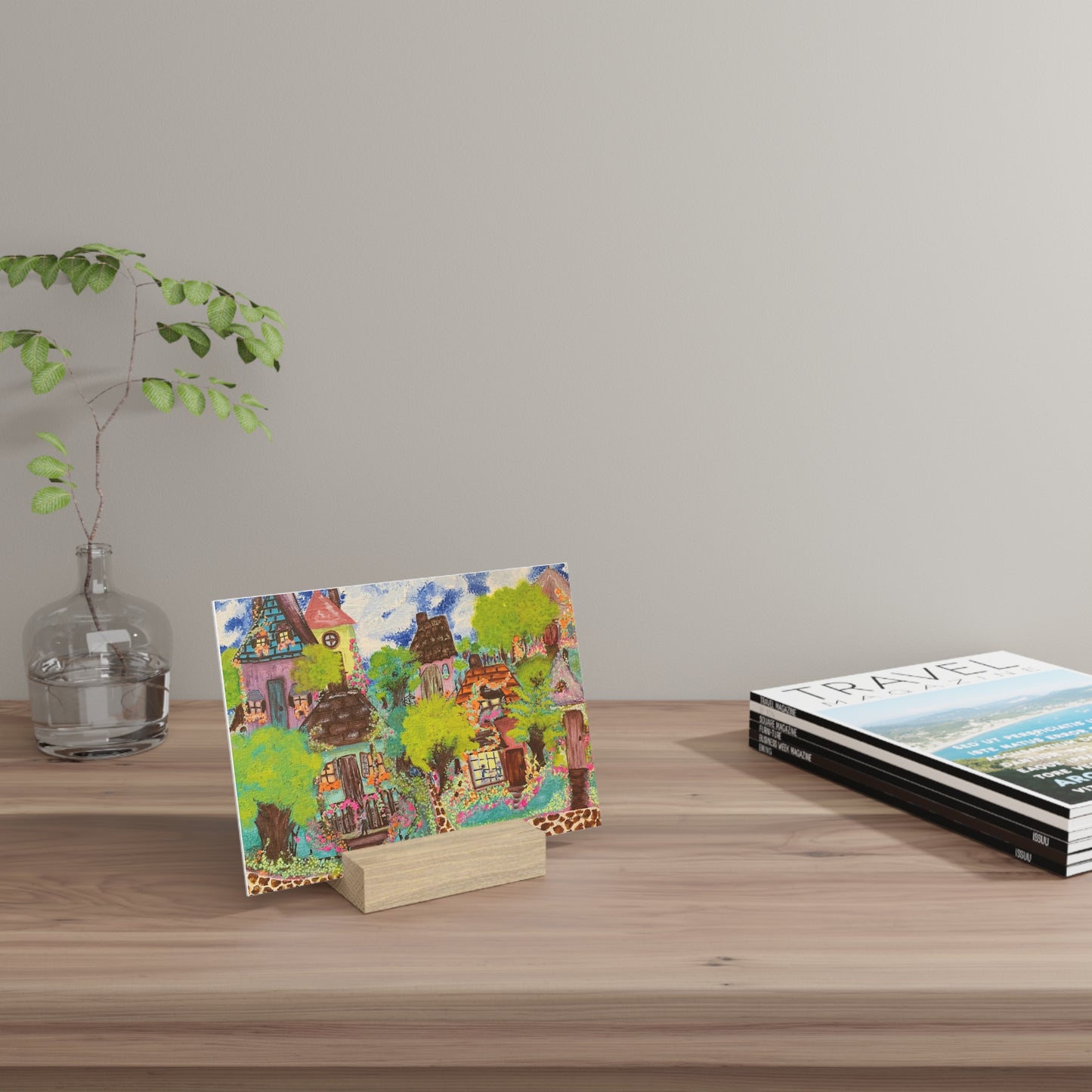 Whimsical art with Stand - Colorful, Creative Gifts, Home Decoration,