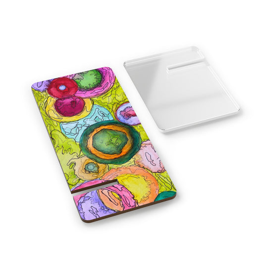 Vibrant Art Mobile Stand, Colorful Smartphone Holder, Desk Organizer, Gift for Students, Phone Display, Home Decor