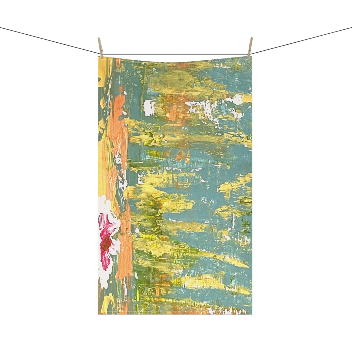Water Lily Artsy Tea Towels (cotton, poly)