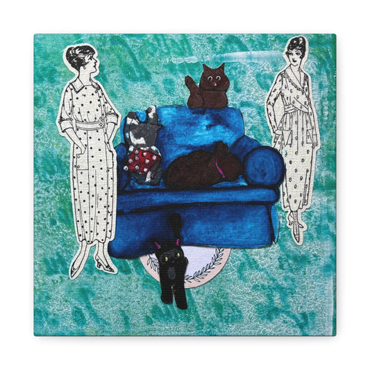 Cat Lady Canvas Art Print