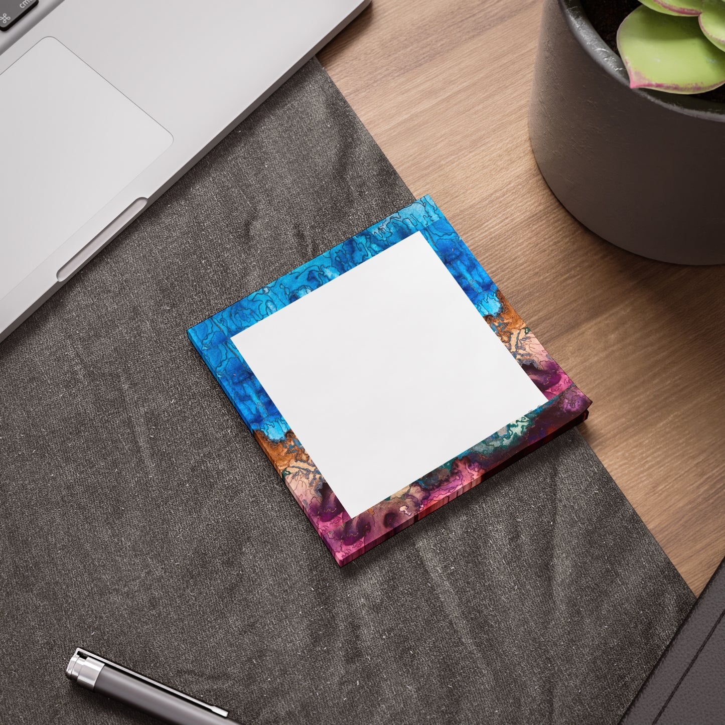 Colorful Desert Rain Abstract Post-it® Note Pads - Vibrant Sticky Notes