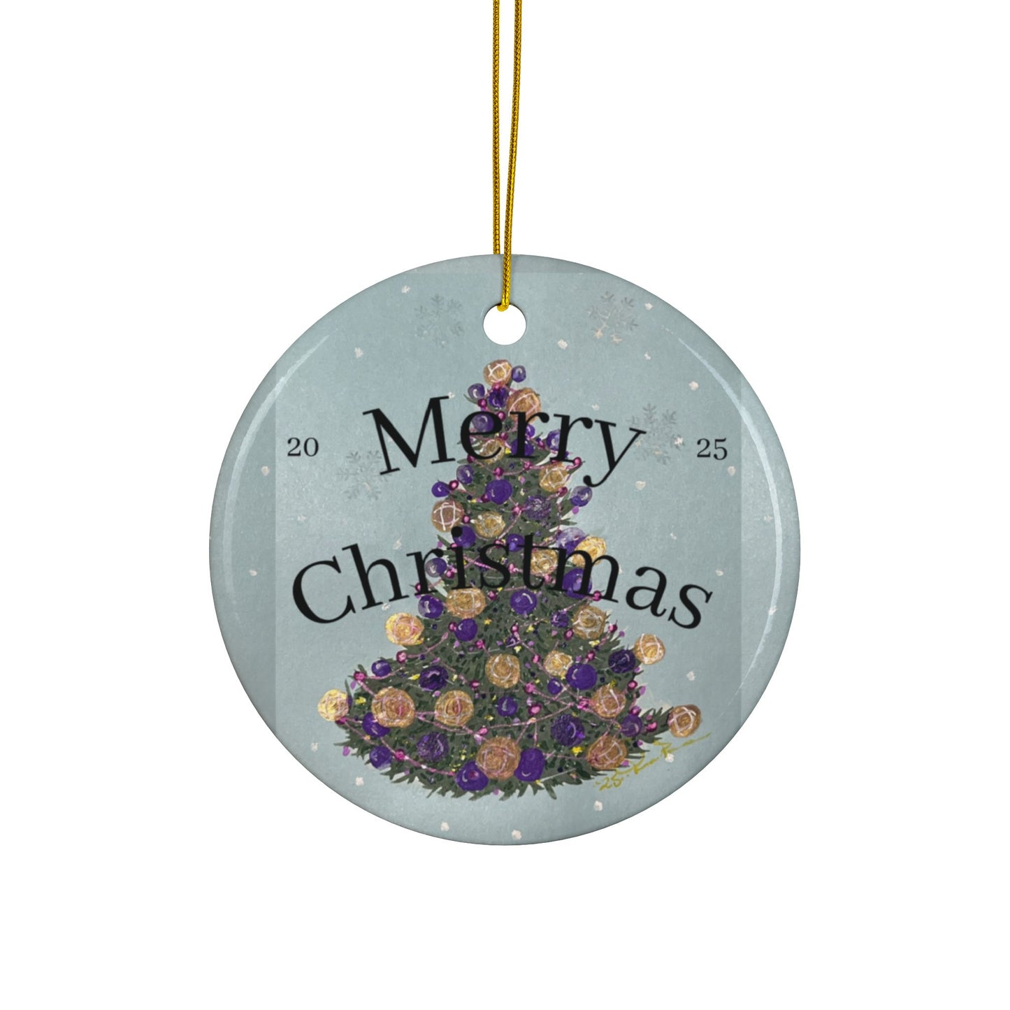 Decorative Ceramic Christmas Ornaments, Festive artistic ornaments