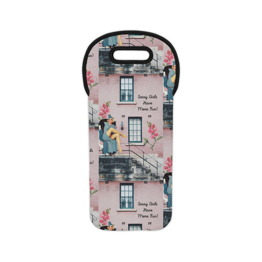 Sassy Girls Artsy Wine Tote Bag