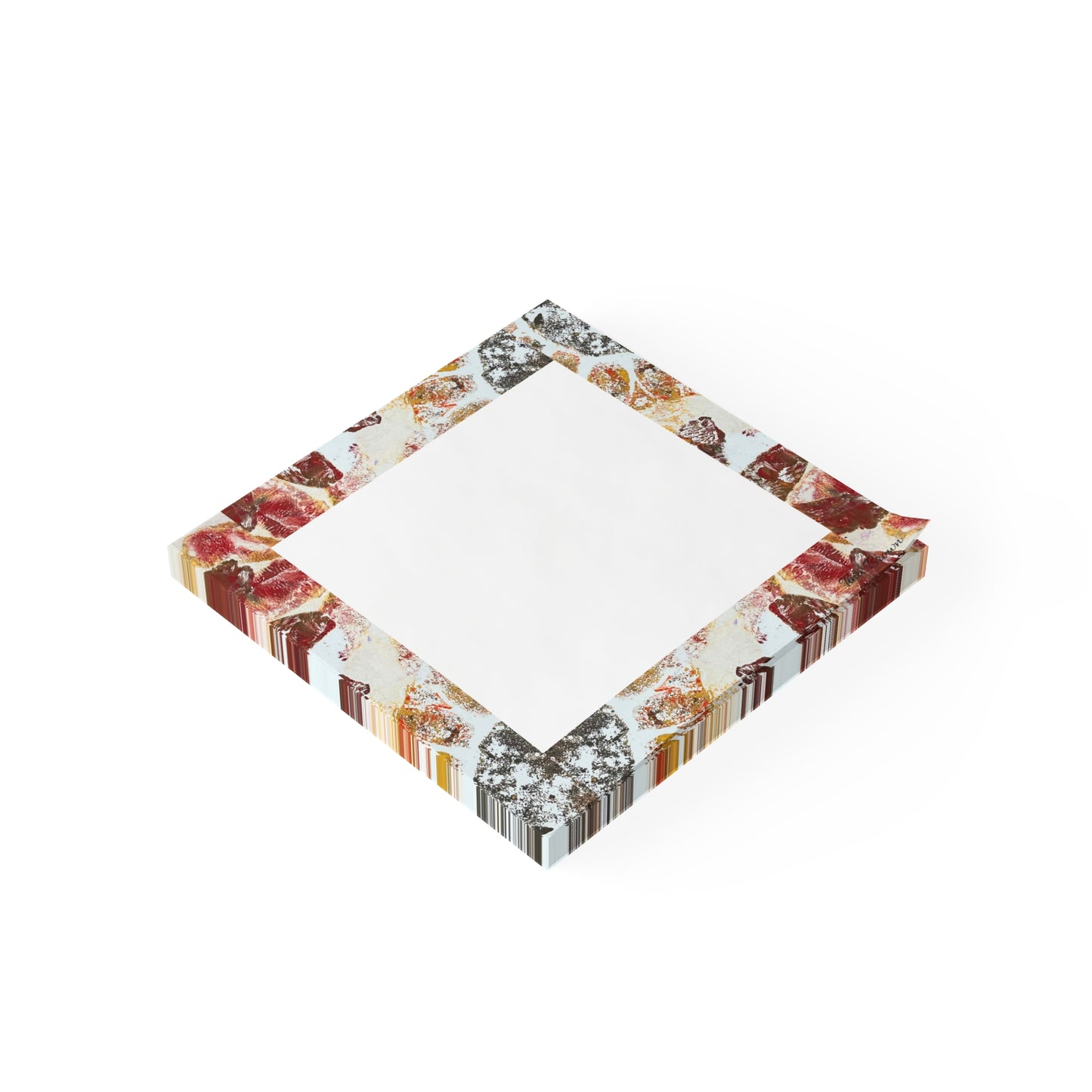 Red and Cream Floral Sticky Notes