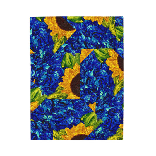 Sunflower Velvet Plush Blanket | Cozy Throw, Floral Decor, Gift for Her, Home Comfort, Summer Vibes