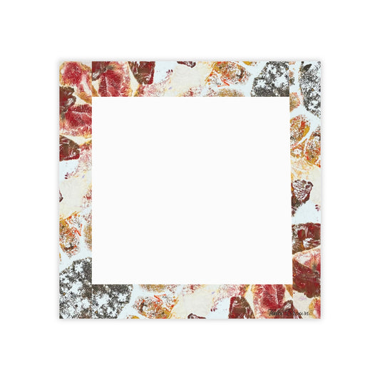 Red and Cream Floral Sticky Notes