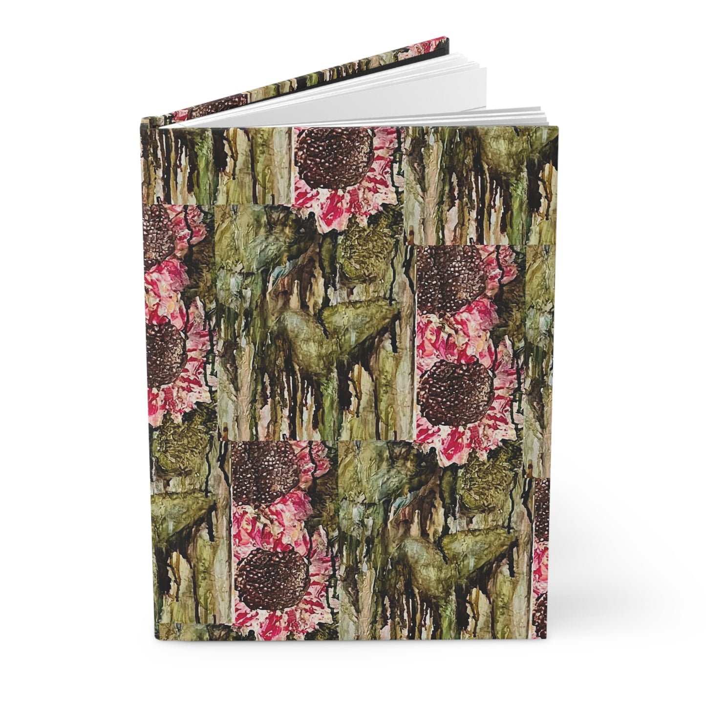 Green Sunflower Hardcover Journal Matte
