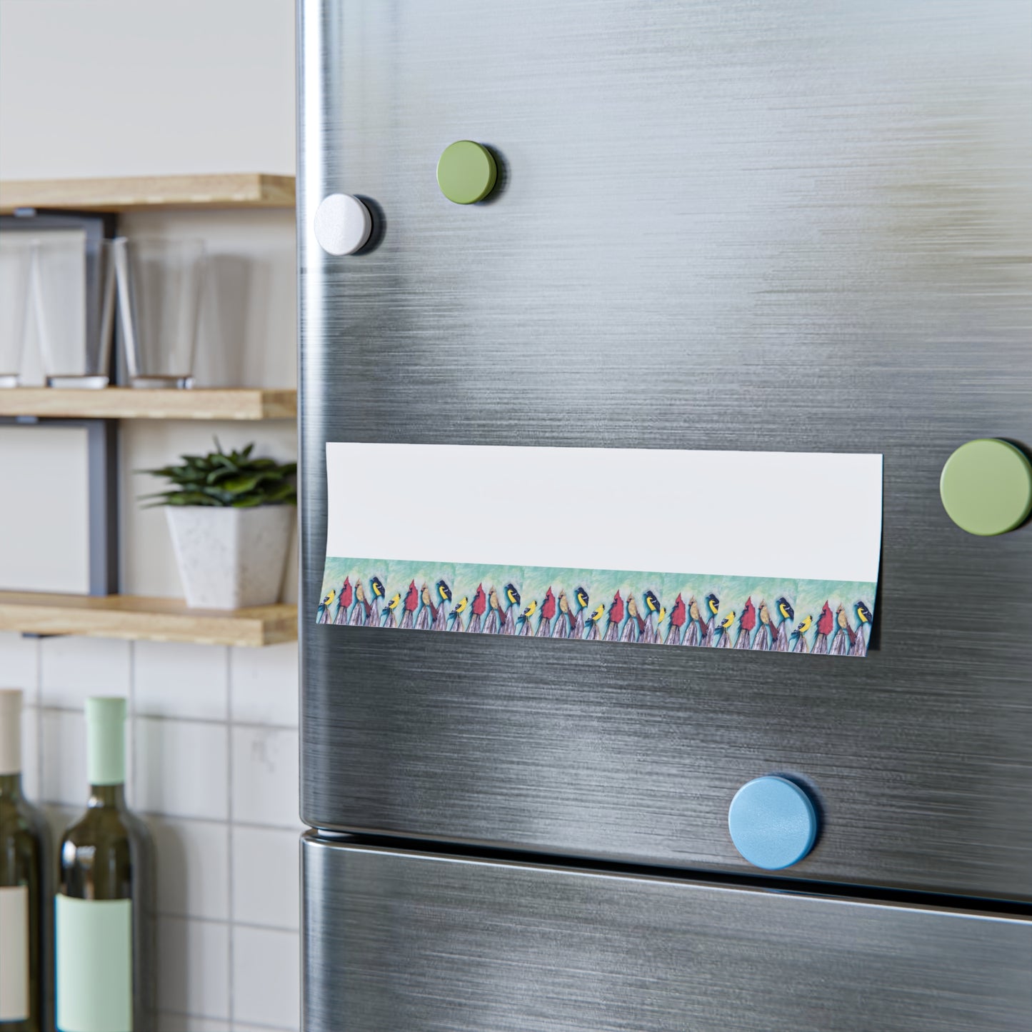 Colorful art Birds on a Fence -Themed Post-it® Note Pads