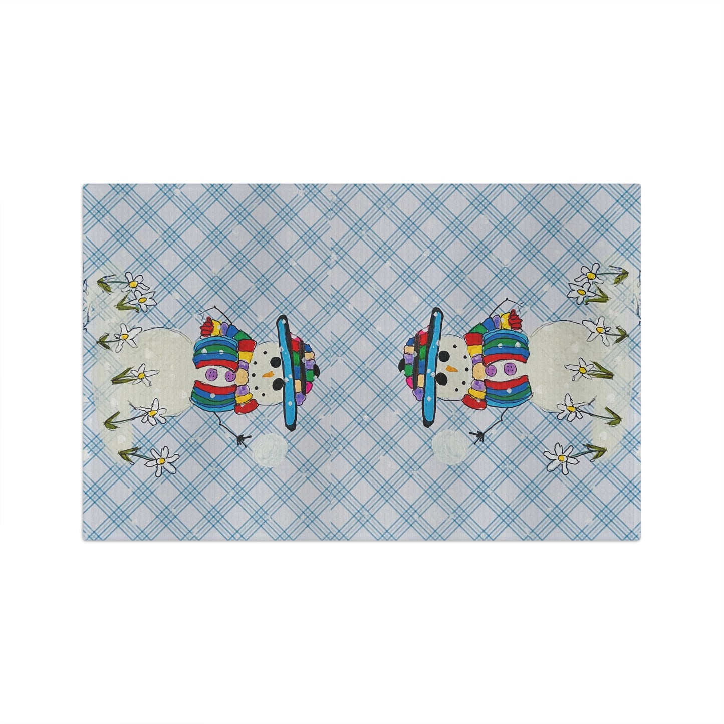 Whimsical Snowman Microfiber Tea Towel - Kitchen Decor, Seasonal Gift, Christmas Cooking, Holiday Tableware, Festive Home