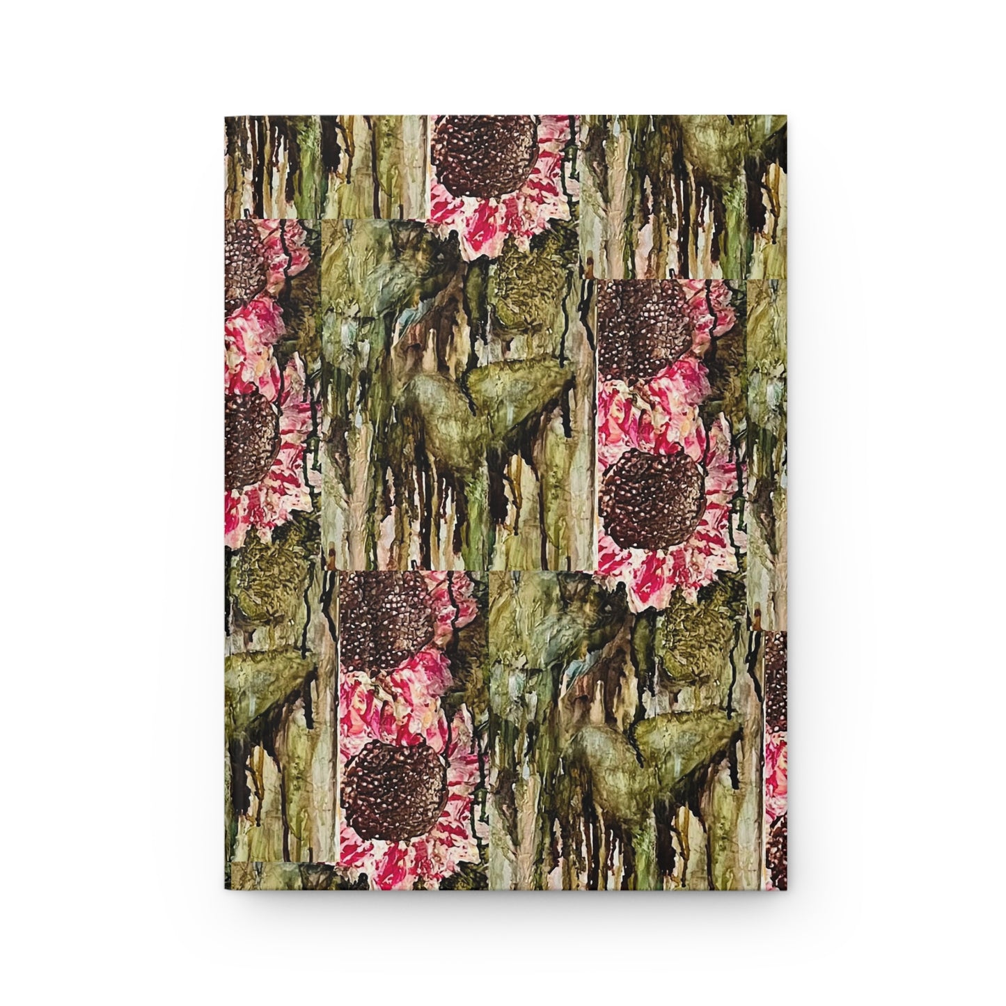 Green Sunflower Hardcover Journal Matte