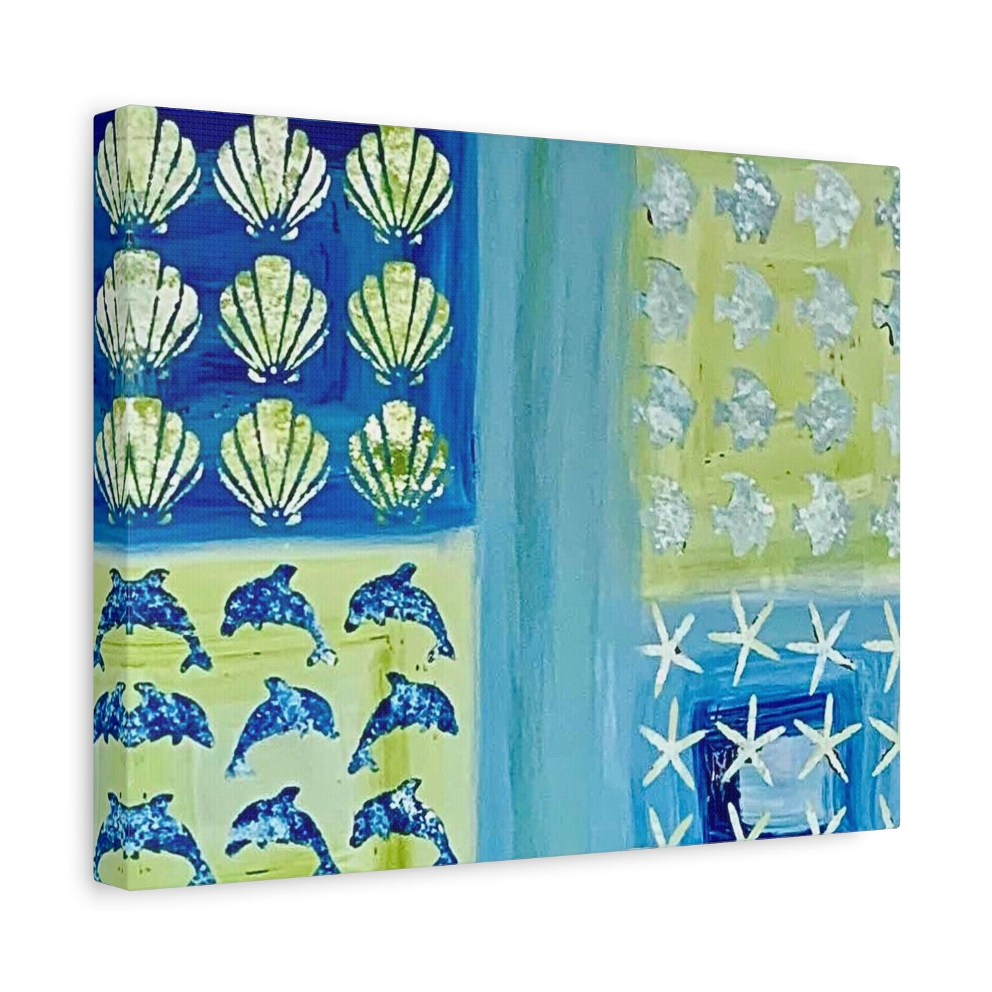 contemporary Coastal Art Print Matte Canvas, Stretched, 1.25"