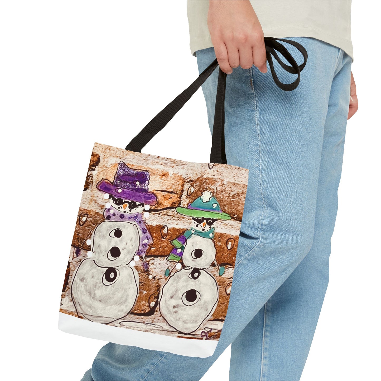 Whimsical Snowman Tote Bag | Holiday Gift, Winter Decor, Eco-Friendly Shopping Bag, Cute Winter Accessory, Seasonal Tote