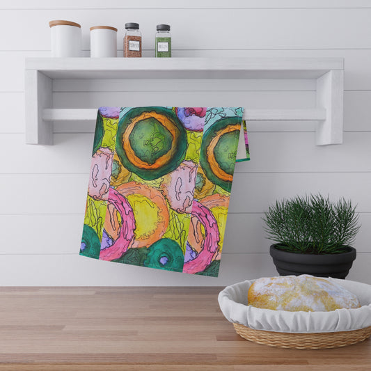 Colorful Abstract Tea Towel