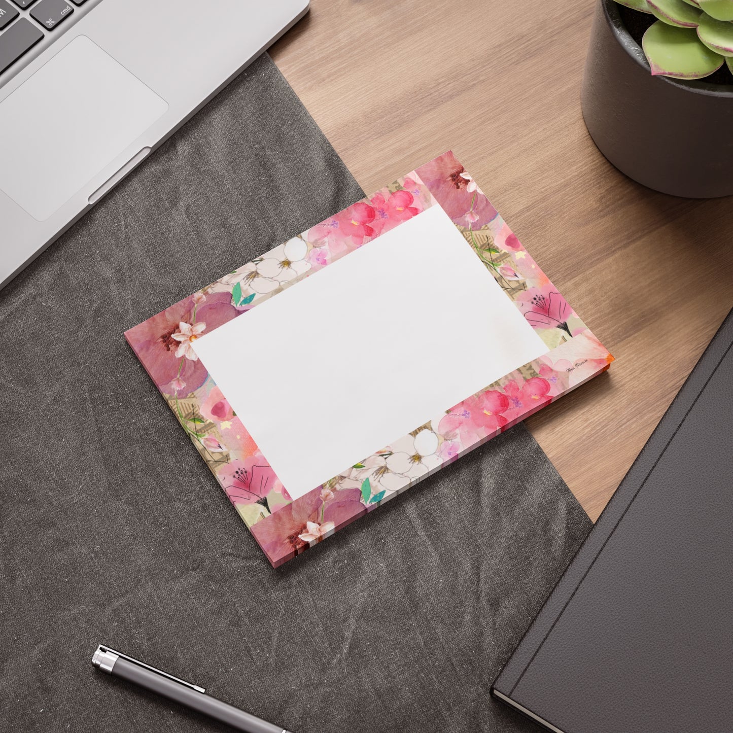 Pink Floral Post-it® Note Pads - Colorful Sticky Notepads for Home & Office