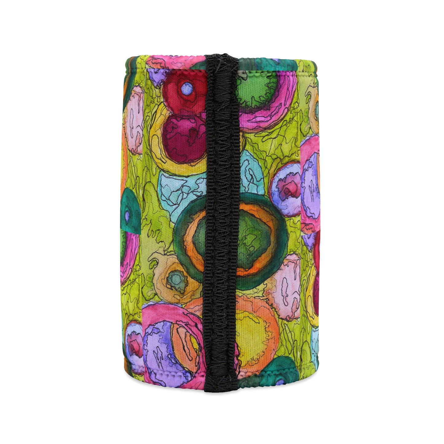 Colorful Patterned Stubby Cooler, Fun Drink Sleeve for Parties, Beach Days, Weddings, Summer Gatherings, Vibrant Insulator