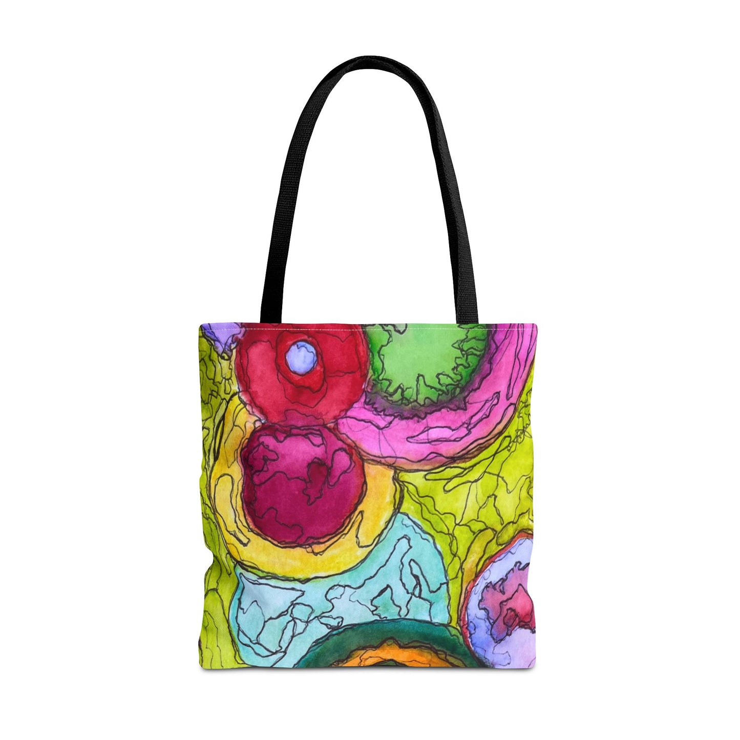 Vibrant Art Tote Bag - Colorful Messenger Bag, Eco-Friendly Shopping Bag,