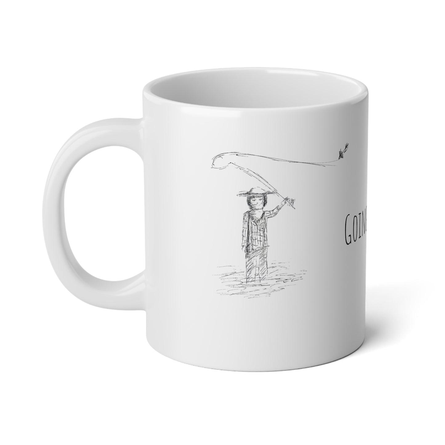 Fishing Skratch Going Fishing Artsy Jumbo Mug, 20oz