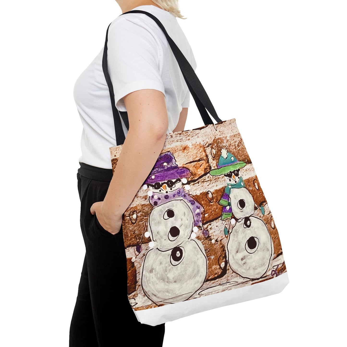 Whimsical Snowman Tote Bag | Holiday Gift, Winter Decor, Eco-Friendly Shopping Bag, Cute Winter Accessory, Seasonal Tote