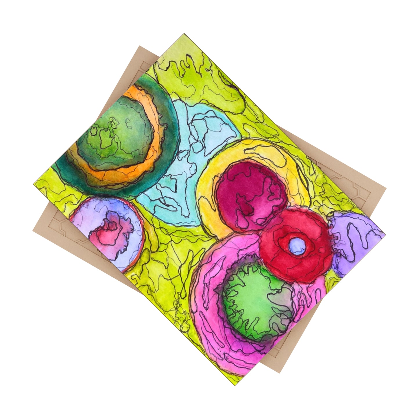 Vibrant Ceramic Art Print Tile