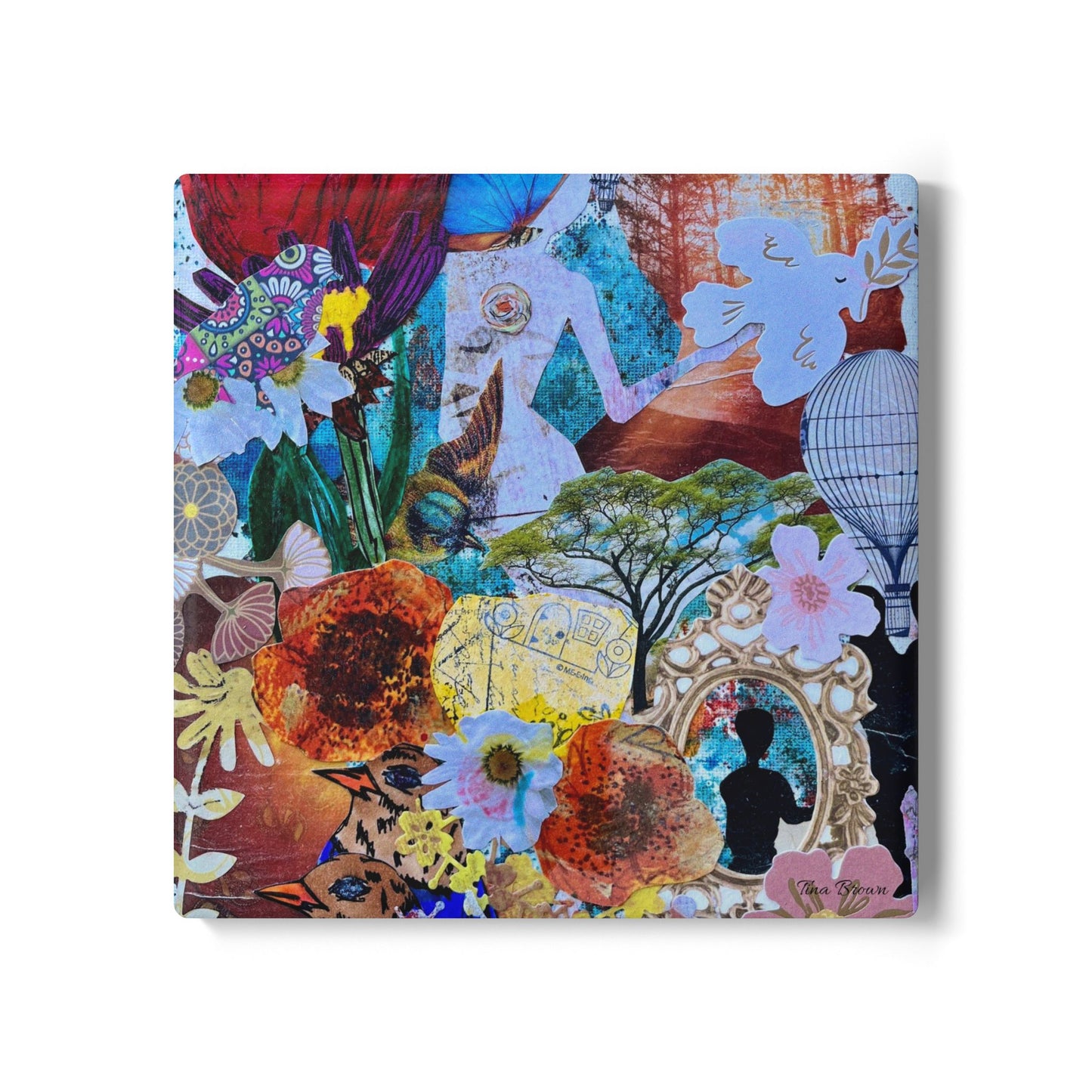 Floral Collage Coaster