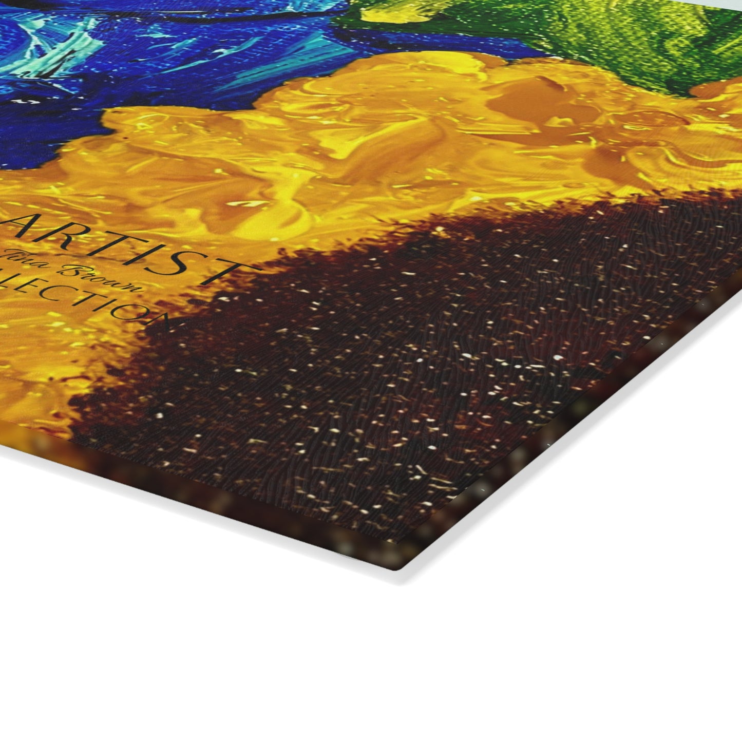 Vibrant Glass Cutting Board with Sunflower Design, Kitchen Decor, Gift for Chefs, Housewarming, Floral Art, Unique Cooking Gift