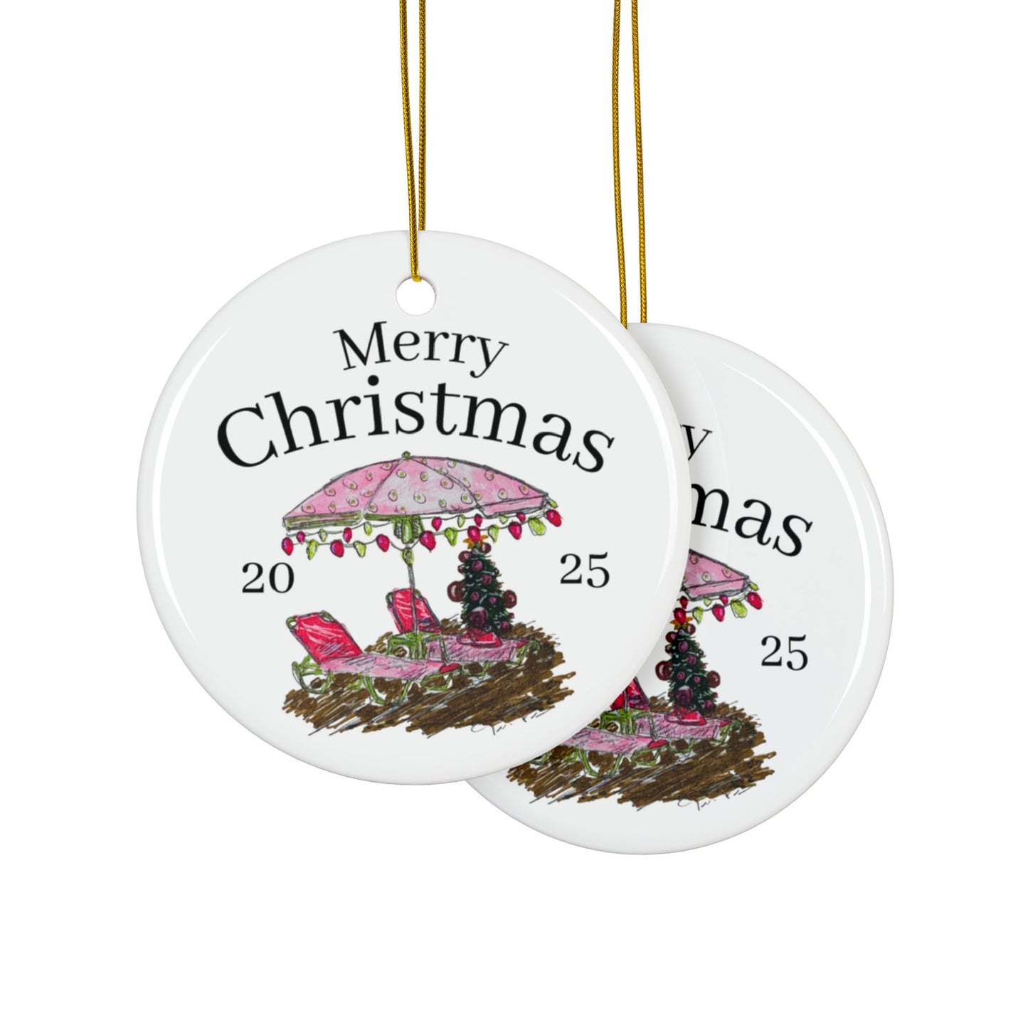 Beach Holiday Christmas Ornament