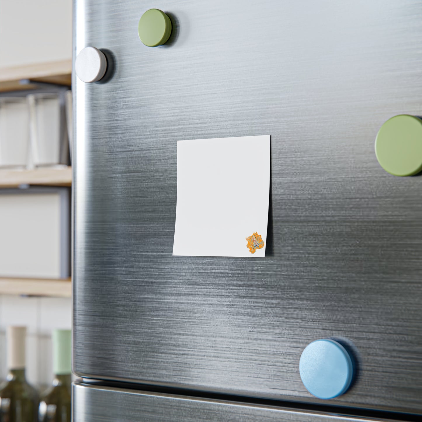 Orange Octopus Sticky Note Pads with Design -