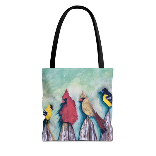 Copy of Birds on the Fence Artsy Tote Bag