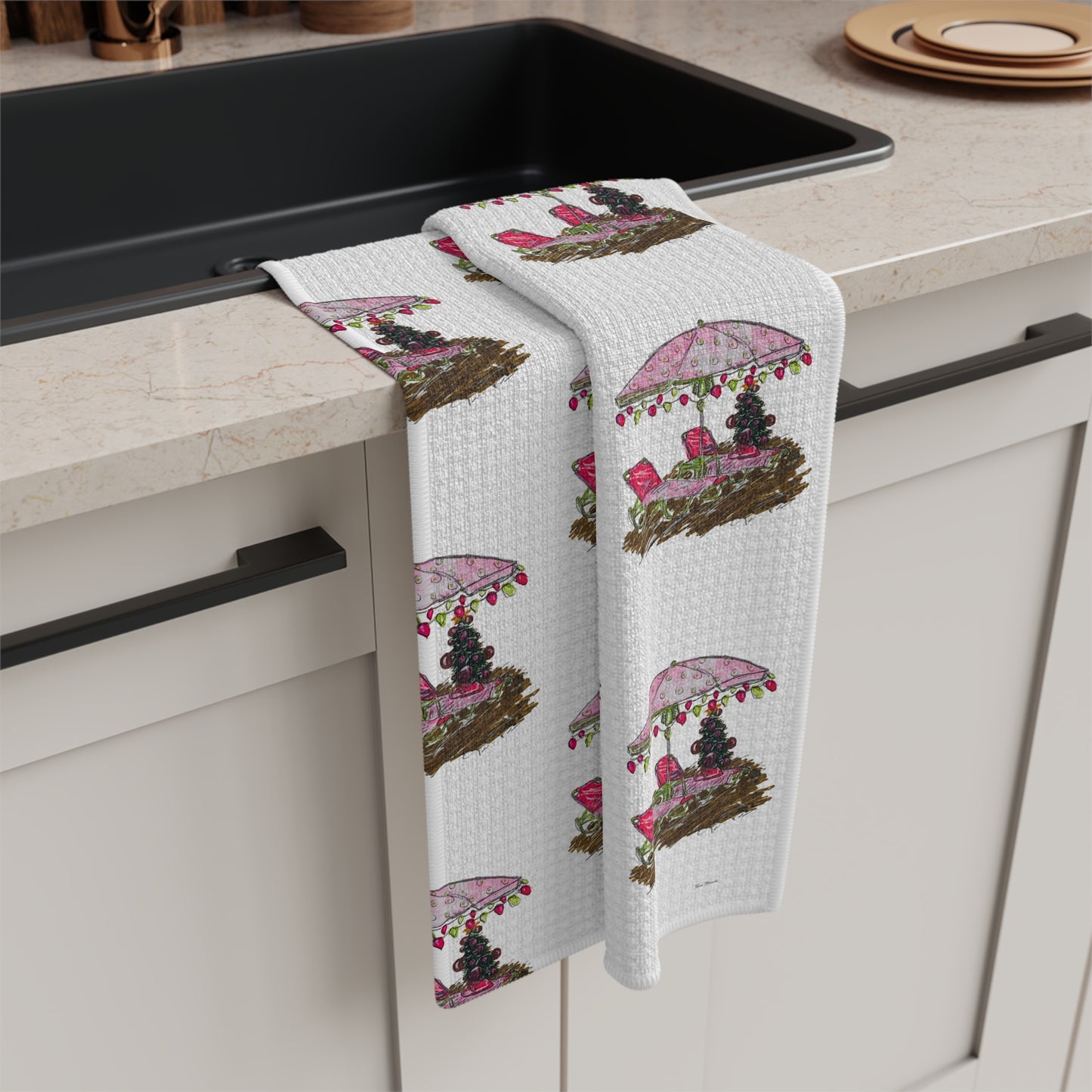 Beach Holiday Tea Towel